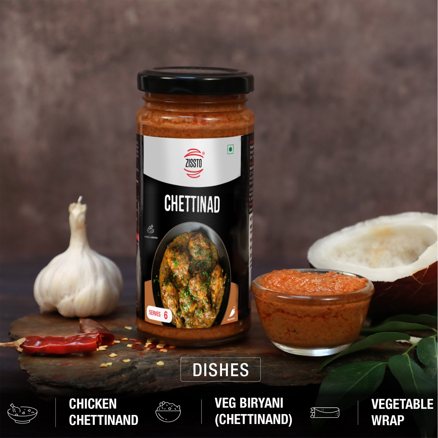 Zissto Chettinad Cooking Gravy - 250gms (Serves 6-8)