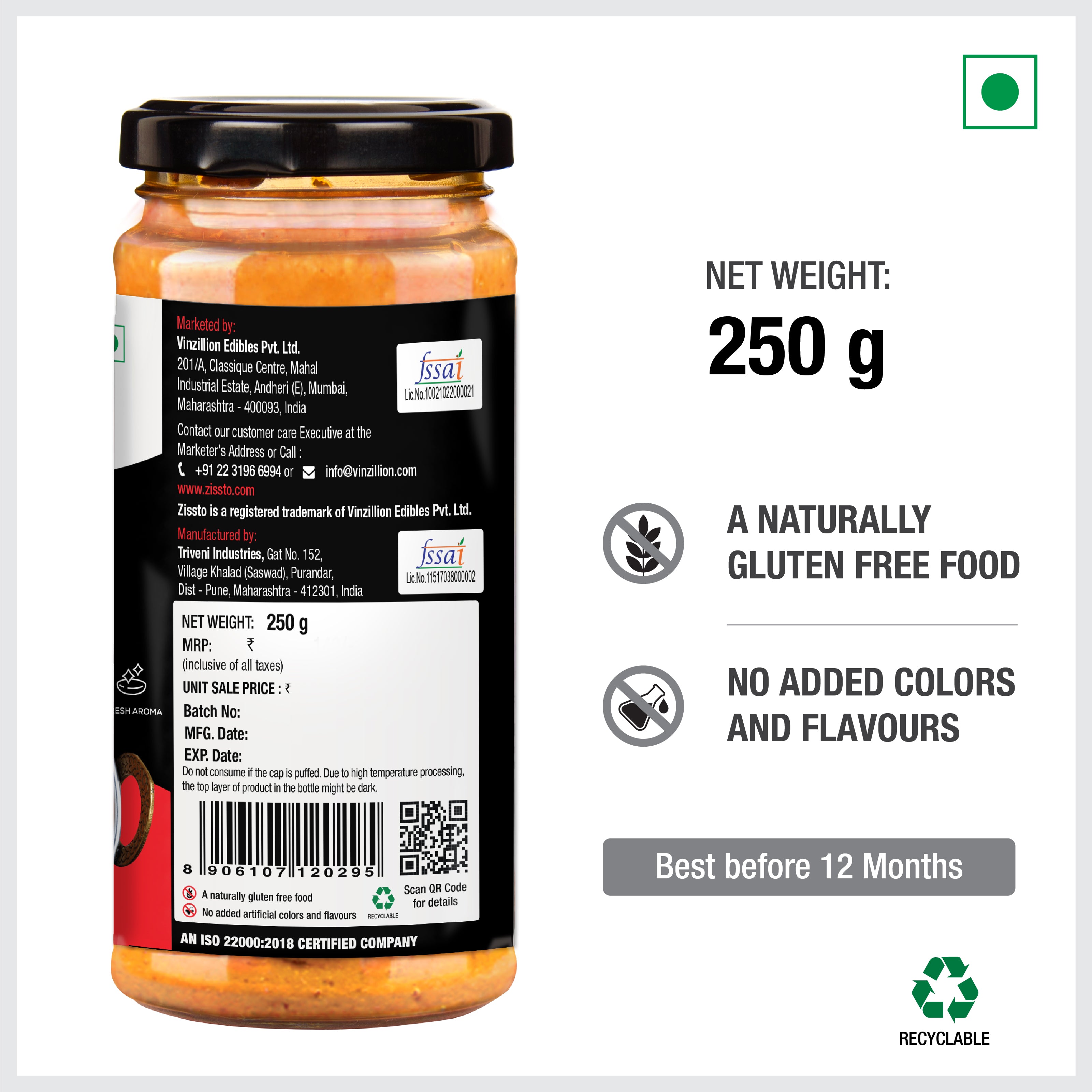 Zissto Tikka Masala  - 250gms (Serves 6-7)