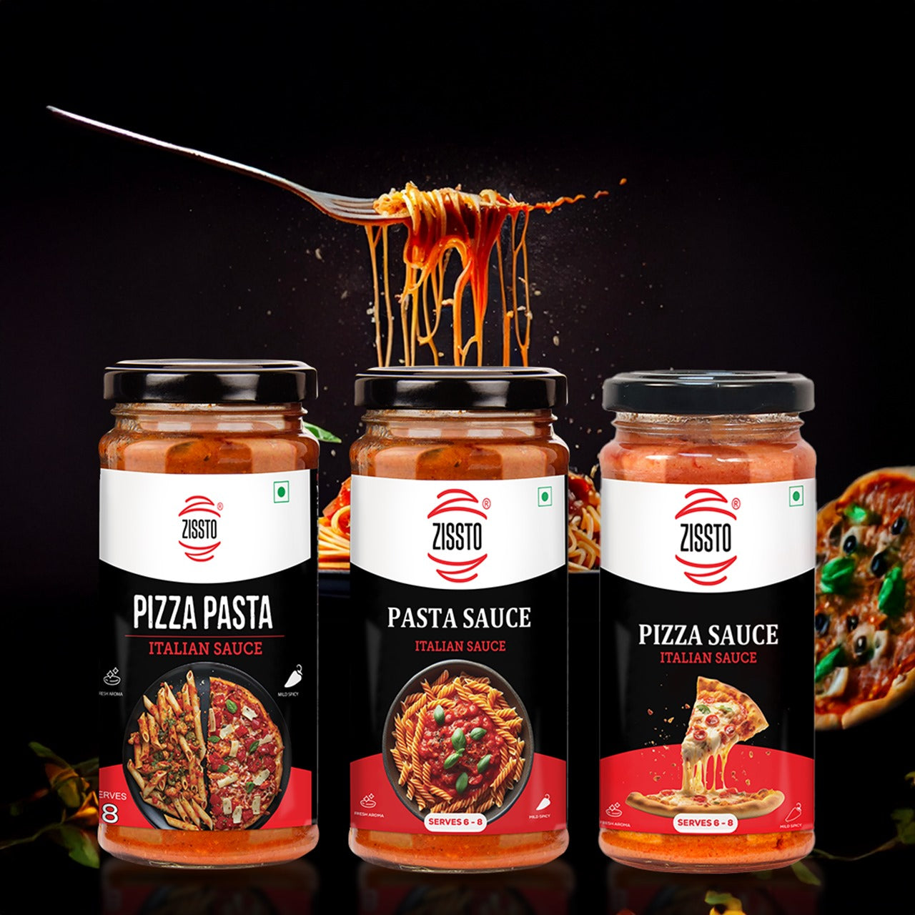 "Zissto Pizza & Pasta Sauce Combo – Pack of 4 for Just ₹320 + FREE Delivery in Mumbai!"